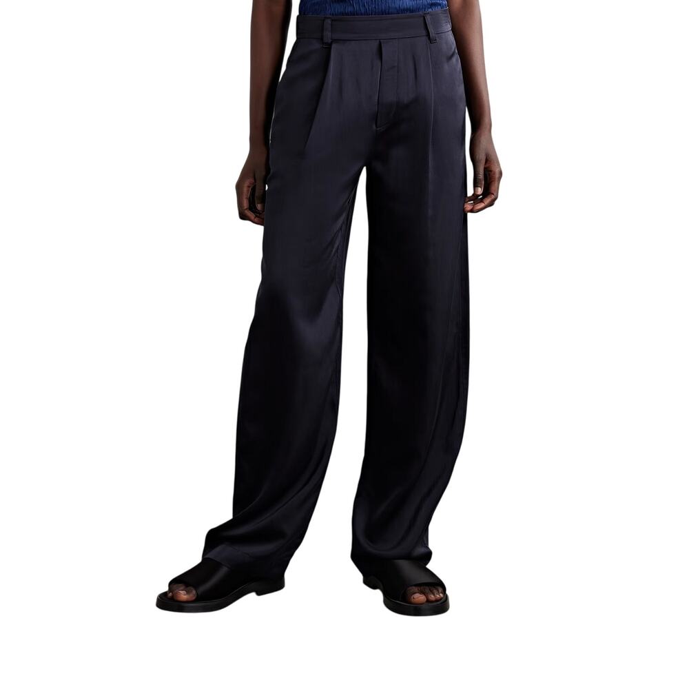 Vince High Rise Wide Leg Pants Pleated Minimalist Work Office Preppy Fall XS